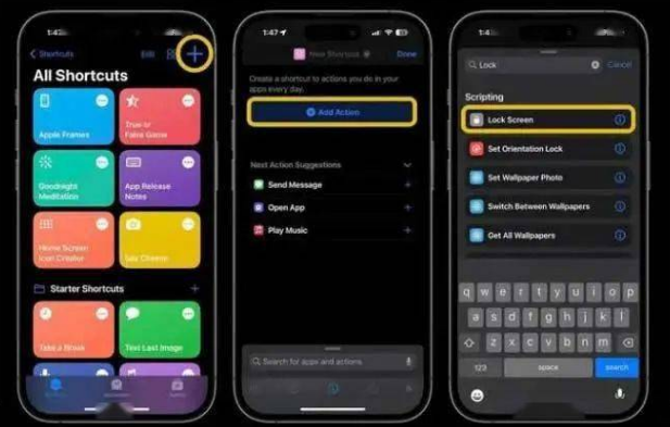 潼南苹果14锁屏维修店分享iPhone14升级iOS16.4后如何创建锁屏快捷方式 